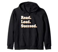 Reading Read Lead Succeed Book Lover Zip Hoodie