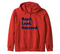 Reading Read Lead Succeed Book Lover Zip Hoodie