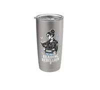 Reading Rebellion Goth Book Lover Stainless Steel Insulated Tumbler