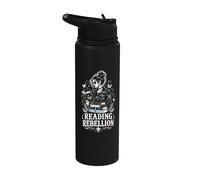 Reading Rebellion Goth Book Lover Stainless Steel Insulated Water Bottle