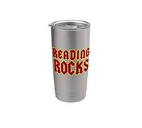 Reading Rocks Funny Book Lover Reading Rocks Stainless Steel Insulated Tumbler