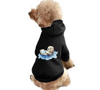 Reading Sea Otter Funny Dog Hoodie Pet Costumes Sweatshirt for Small Medium Large Puppy Cat Clothes