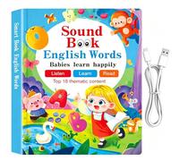 Reading Sound Book,Rechargeable Interactive Learning Book for Girl & Boy | Touch Activated Audio Book with Stories,Words, Alphabet & Sight Word Practice for Vocabulary Development & Early Education(D)