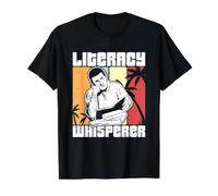Reading Specialist Literacy Coach Interventionist Teacher Value Graphic T-Shirt, Men, Black, XL