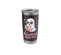 Reading Spirits Cute Ghost Book Lover Stainless Steel Insulated Tumbler