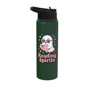 Reading Spirits Cute Ghost Book Lover Stainless Steel Insulated Water Bottle