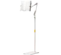 Reading Stand Floor-Standing Folding Book Holder with Phone Shelf - Adjustable Height & Angle, Portable & Rotating for Desktop, Bedside, or Lazy Reading