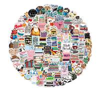 Reading Sticker Pack 100 PCS, Aesthetic Vinyl Waterproof Scrapbook BOOKLISH Stickers for Laptop Computer Phone Water Bottles Desk Bedroom, Lovely Kids Students Adult Book Mark Stickers