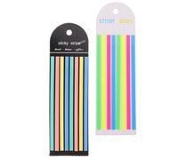 Reading Strips for Books, PET Sticky Tabs, 2 Books | Bright Colour Coding, Repositionable Markers, for Teachers, Researchers, Notebooks and Planners