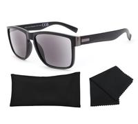 Reading Sunglasses Mens Womens Square Matt Black Fashion Frame UV400 Protection Lens Tinted Sun Readers Outdoor Glasses Case & Cloth +3.00 | ZA44SR