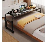 Reading Table，tv Tables For Eating Foldable FoldDesk Foldable Laptop Table Over The Bed Table Adjustable Desk Folding Craft Table(Color:Black+)