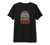 Reading Teacher Bohemian Rainbow Wholesome Aesthetic Premium T-Shirt