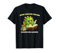 Reading Teacher Book Dragon - Readers are Leaders T-Shirt