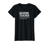 Reading Teacher Like A Normal Teacher Only Way Cooler Value Graphic T-Shirt, Women, Black, L