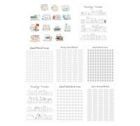 Reading Tracker Bookmark Stickers - 8 Sheets of 6x8 Inch Book Reading Progress Stickers for Planners, Journals, and Reading Logs | Perfect for Book Lovers, Students, and Reading Challenges