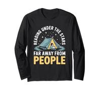 Reading Under The Stars Far Away from People Book Lover Long Sleeve T-Shirt
