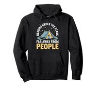 Reading Under The Stars Far Away From People Book Lover Pullover Hoodie