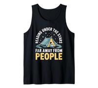 Reading Under The Stars Far Away from People Book Lover Tank Top