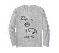 Reading Weekends Cozy Bookworm Book Lover Long Sleeve T-Shirt