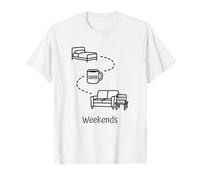 Reading Weekends Cozy Bookworm Book Lover T-Shirt