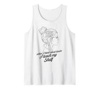 Reading when i think about books i touch my shelf librarian Tank Top