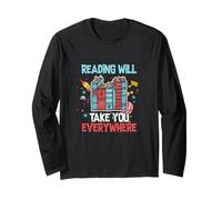 Reading Will Take You Everywhere T-Shirt | Bookworm Gift Long Sleeve T-Shirt