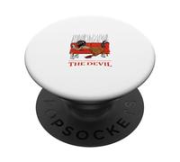 Reading With The Devil (Funny Bookworm Statement) PopSockets Adhesive PopGrip