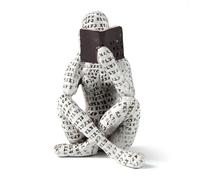 Reading women's figurines, abstract female thinkers, paper pulp women reading bookshelf decorations, suitable for home/office/living room.