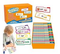 Reading Workbook - Educational Learning Word Sets, Early Learning Literacy Tools | Word Family Flash Card Games, Vocabulary Activity Manual Pack, Words Game Phonics Resource for Learners