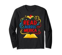 Reads Across Tee America Reading Teacher Books Reader Kids Long Sleeve T-Shirt