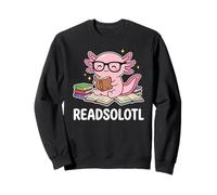 Readsolotl Cute Axolotl Reading Book Lover Sweatshirt