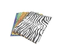 READY 2 LEARN Craft paper | Printed A4 paper | Collage paper | Pack of 40 sheets | Animal skins, White