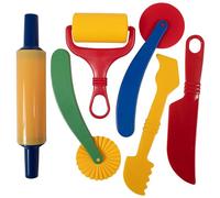 READY 2 LEARN Dough Tools | Set of 6 | Art and Craft for Kids | Sculpting Tools to Roll, Cut, Mould and Flatten | Art Supplies for Pottery and Dough