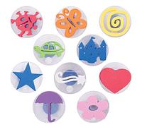 READY 2 LEARN Giant Stampers | Imaginative Play | Set of 10 | Stamps for Kids | Easy-Grip Washable Set for Toddlers, Crafts | Set 1