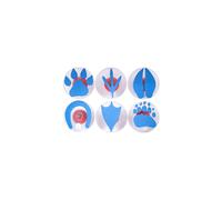 READY 2 LEARN Giant Stampers - Paw Prints - Set of 6 - Easy to Hold Foam Stamps for Kids - Arts and Crafts Stamps for Displays Posters Signs and DIY