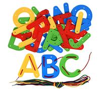 READY 2 LEARN Lacing Alphabet, Uppercase, 26 Letters, 8 Laces