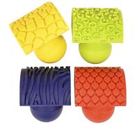 READY 2 LEARN Paint & Dough Animal Rockers - Set of 4 Textures - Playdough Accessories - Easy-Grip Art Supplies - Paint Stamps for Kids - Clay Tools for Kids