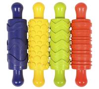 READY 2 LEARN Paint & Dough Texture Rollers - Set of 4 Patterns - Playdough Accessories - Easy-Grip Art Supplies - Paint Stamps for Kids - Clay Tools for Kids