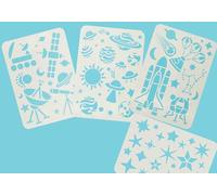 READY 2 LEARN Space Exploration Stencils, A4 Size, Set of 4