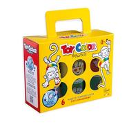 READY 2 LEARN Toy Color Finger Paint Jars | Pack of 6 x 80 ml | Non-toxic Washable Paints for Kids Ages 2+ | Vibrant Colours