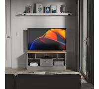 Ready Assembled 2 U Albert 1 Drawer TV & Media Unit (Ready Assembled) in Dark Grey | Size: Large Ready Assembled 2 U Dark Grey Large