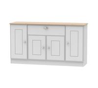Ready Assembled 2 U Albert 4 Door 1 Drawer Wide Unit (Ready Assembled) in Grey Ready Assembled 2 U Grey
