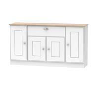 Ready Assembled 2 U Albert 4 Door 1 Drawer Wide Unit (Ready Assembled) in White Ready Assembled 2 U White