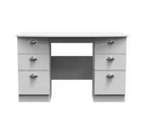 Ready Assembled 2 U Albert 6 Drawer Kneehole Desk (Ready Assembled) in Grey Ready Assembled 2 U Grey