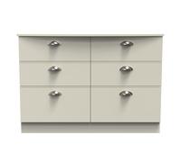 Ready Assembled 2 U Albert 6 Drawer Wide Chest (Ready Assembled) in Cream Ready Assembled 2 U Cream
