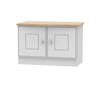 Ready Assembled 2 U Albert Compact 2 Door TV & Media Unit (Ready Assembled) in Grey Ready Assembled 2 U Grey