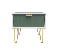 Ready Assembled 2 U Bexley 1 Drawer Bedside (Ready Assembled) in Green Ready Assembled 2 U Green