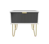 Ready Assembled 2 U Bexley 1 Drawer Bedside (Ready Assembled) in True Black Ready Assembled 2 U True Black