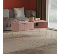 Ready Assembled 2 U Bexley 1 Drawer Coffee Table (Ready Assembled) in Dusty Pink Ready Assembled 2 U Dusty Pink