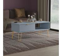 Ready Assembled 2 U Bexley 1 Drawer Coffee Table (Ready Assembled) in Light Blue Ready Assembled 2 U Light Blue